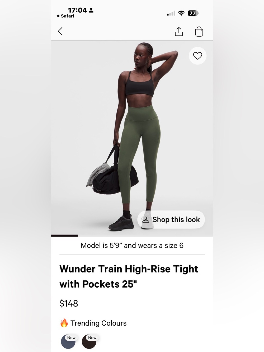lululemon Athletica Wunder under High-Rise Green Leggings with pockets